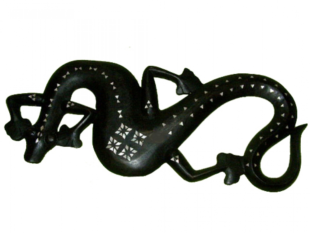 Mahagoni-Wandgecko "Cukli" 50cm