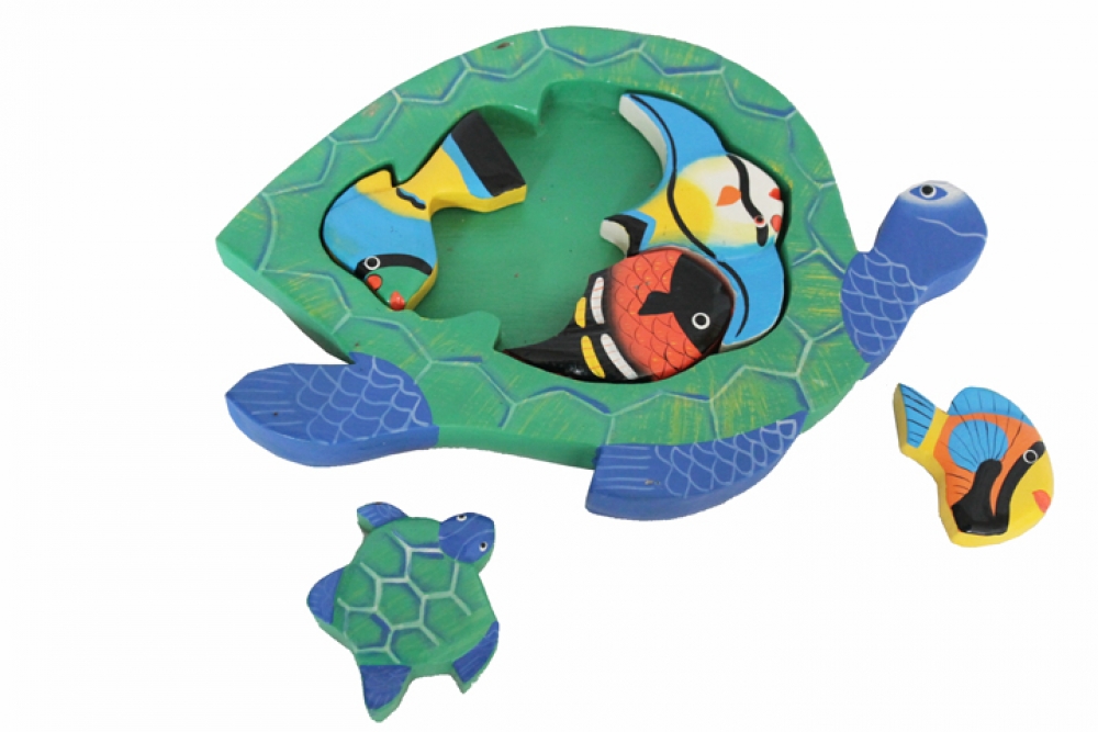 Holzpuzzle "Green Turtle"