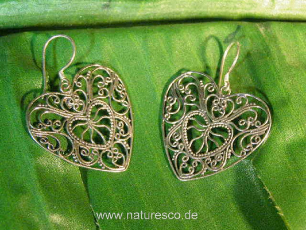 Silberohrringe "Herz"