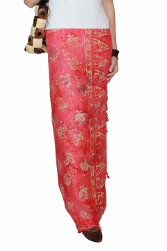 Farbenfroher Sarong orange, lachs mit Fischmotiv 160 x 120 cm