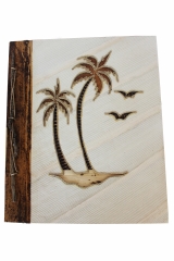 Exotisches Fotoalbum "Palmbeach" Bananenblatt, 80 Fotos
