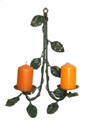 Metall Wandleuchter Efeu L: 28cm