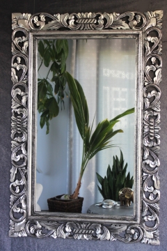 Barockspiegel Wandspiegel silber antik 120cm x 80cm